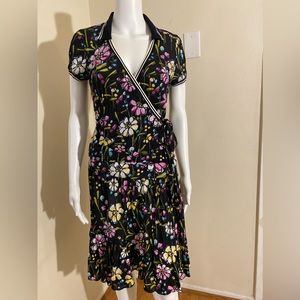 Moschino Two Piece Floral Wrap Top and Skirt Size: 42/ 6